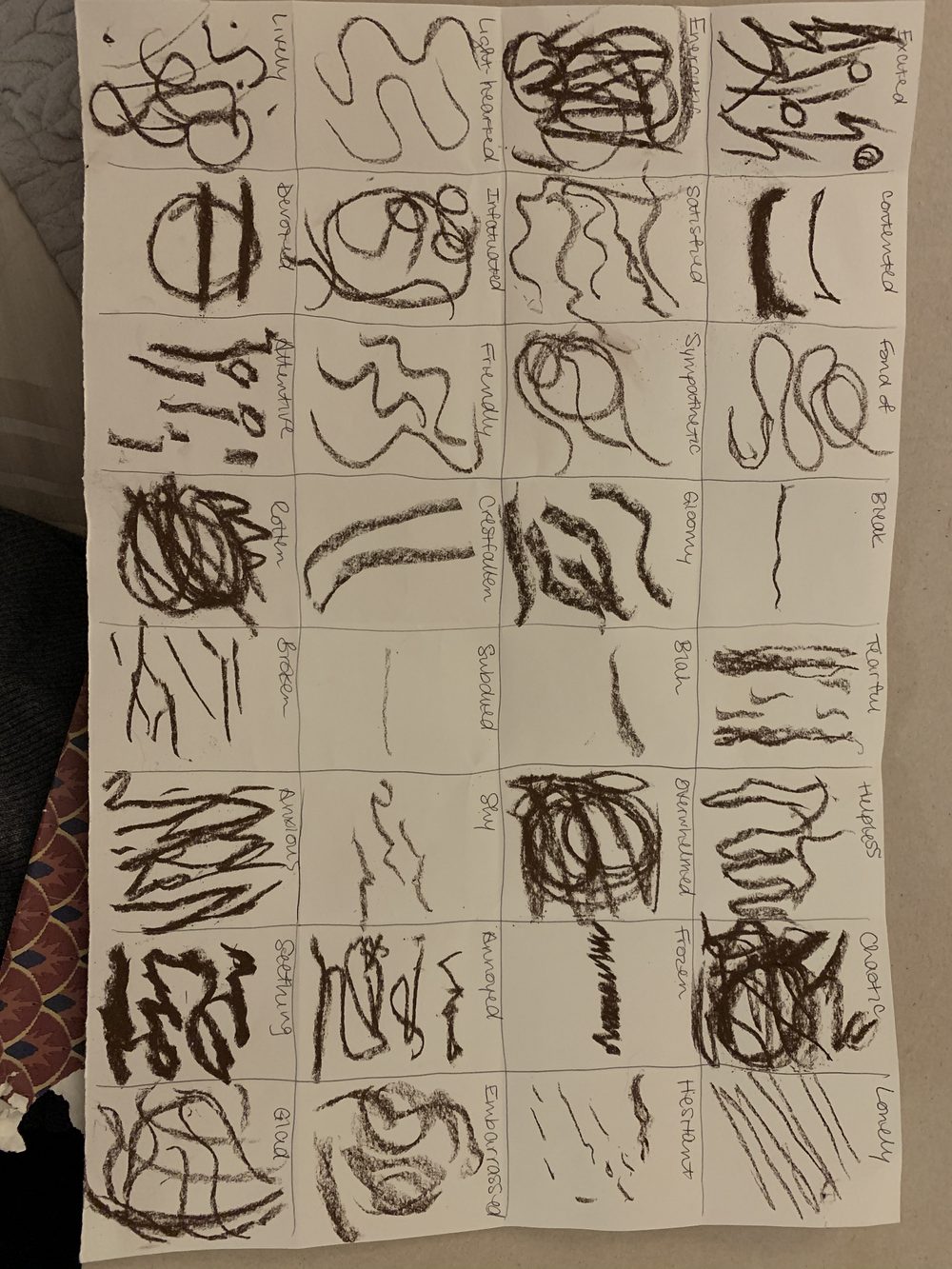 A sheet of expressive marks