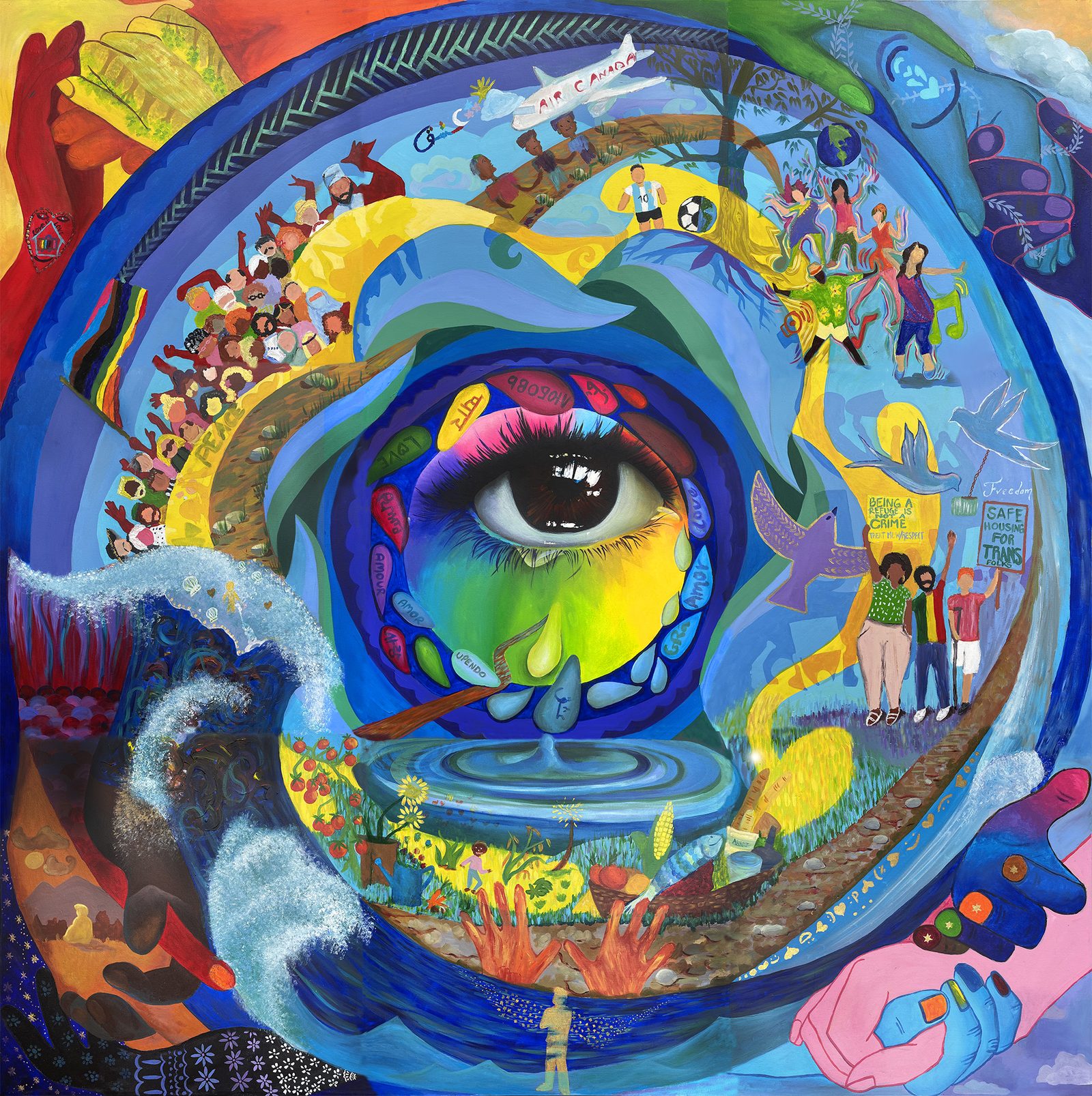 The circular Our Journey painting